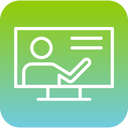 Training and development icon for HR learning